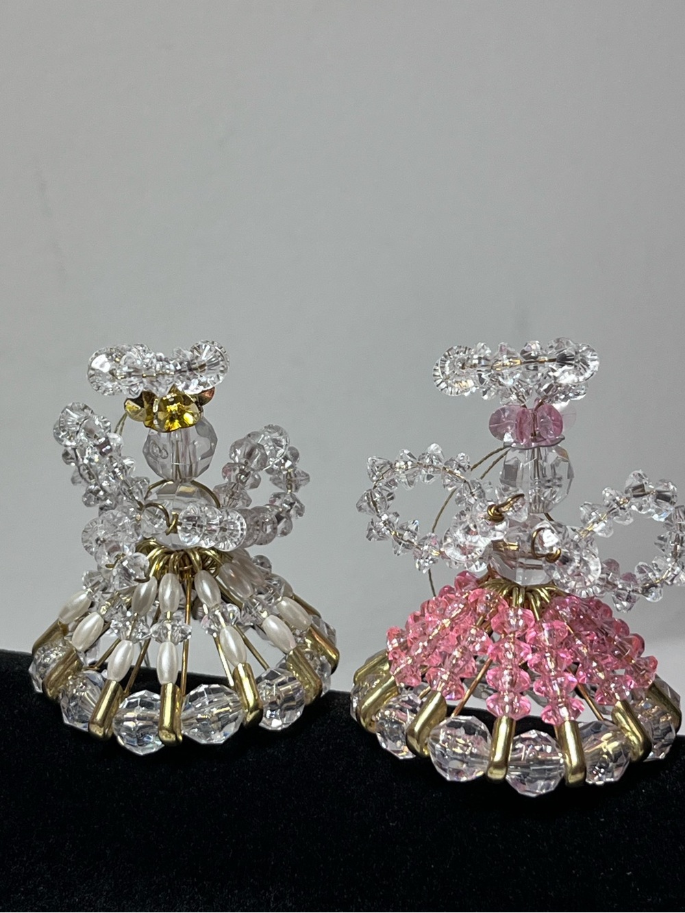 Handmade beaded angel Christmas tree ornaments. Absolutely adorable.